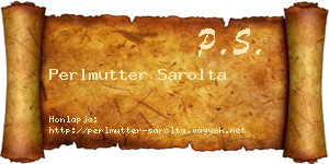 Perlmutter Sarolta névjegykártya
