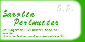 sarolta perlmutter business card